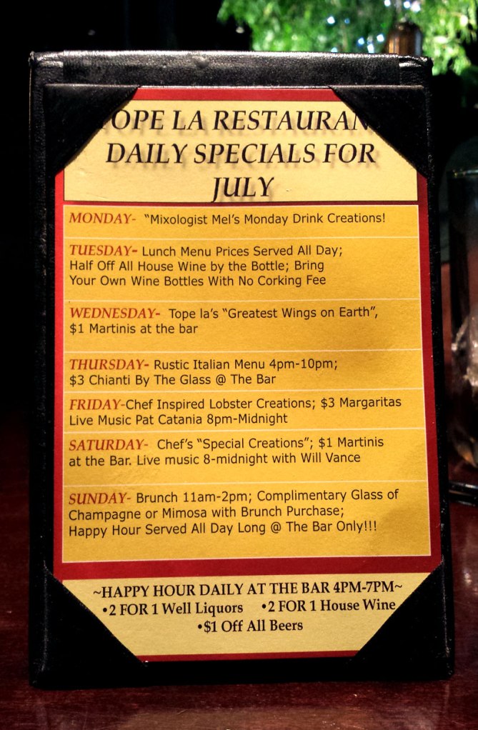 Drink specials